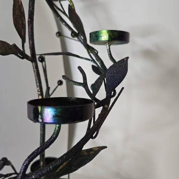 HANDCRAFTED Upcycled Metal Tea Light Candle Holder HANDPAINTED Table Art Decor - Picture 10 of 17